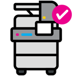 Printer with Check Icon