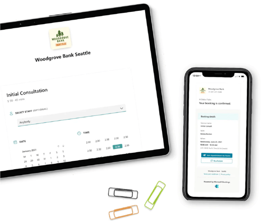 Customizable features in Microsoft Bookings
